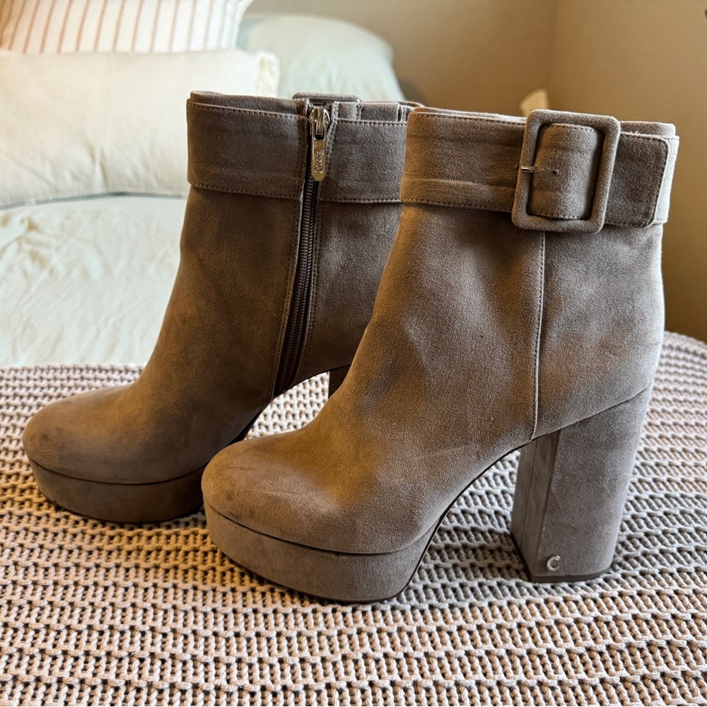 Platform Faux Suede Booties Circus by Sam Edelman NEW